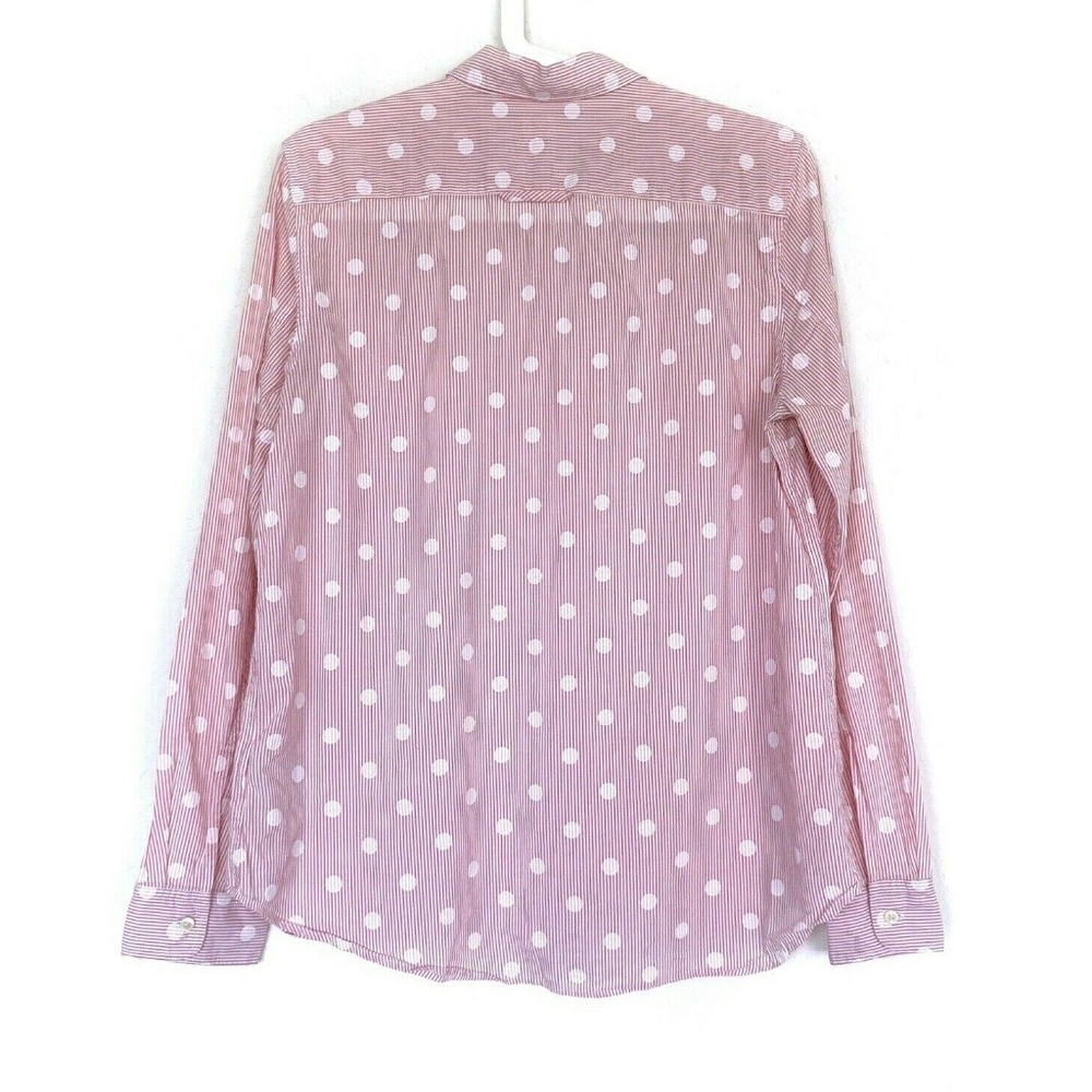 Gap Polka Dot Stripe Boyfriend Button Down Shirt - Picture 6 of 8